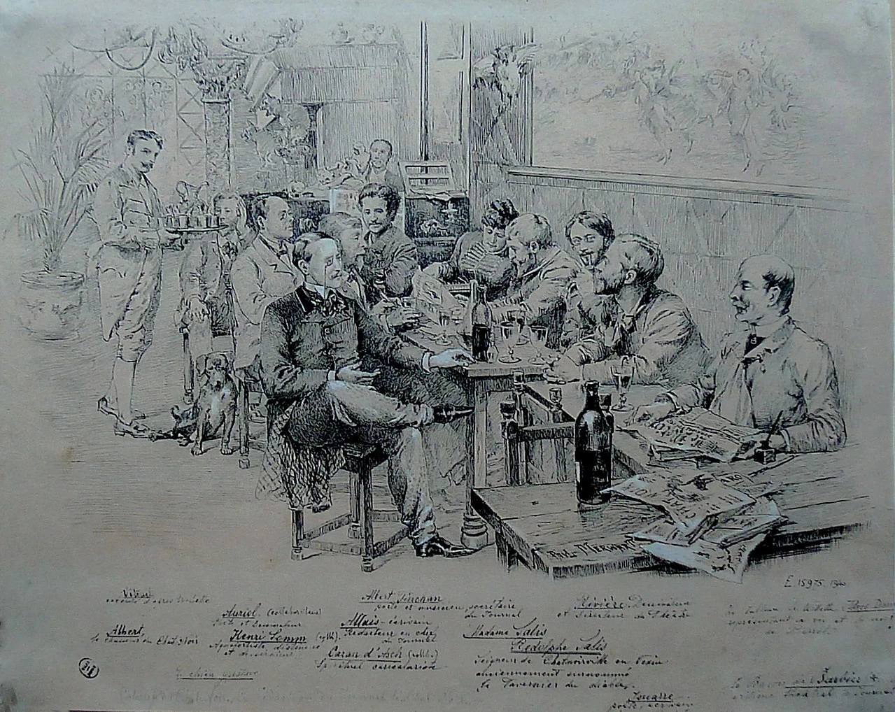 La redazione del quotidiano Chat Noir - Museo Carnavalet, Parigi